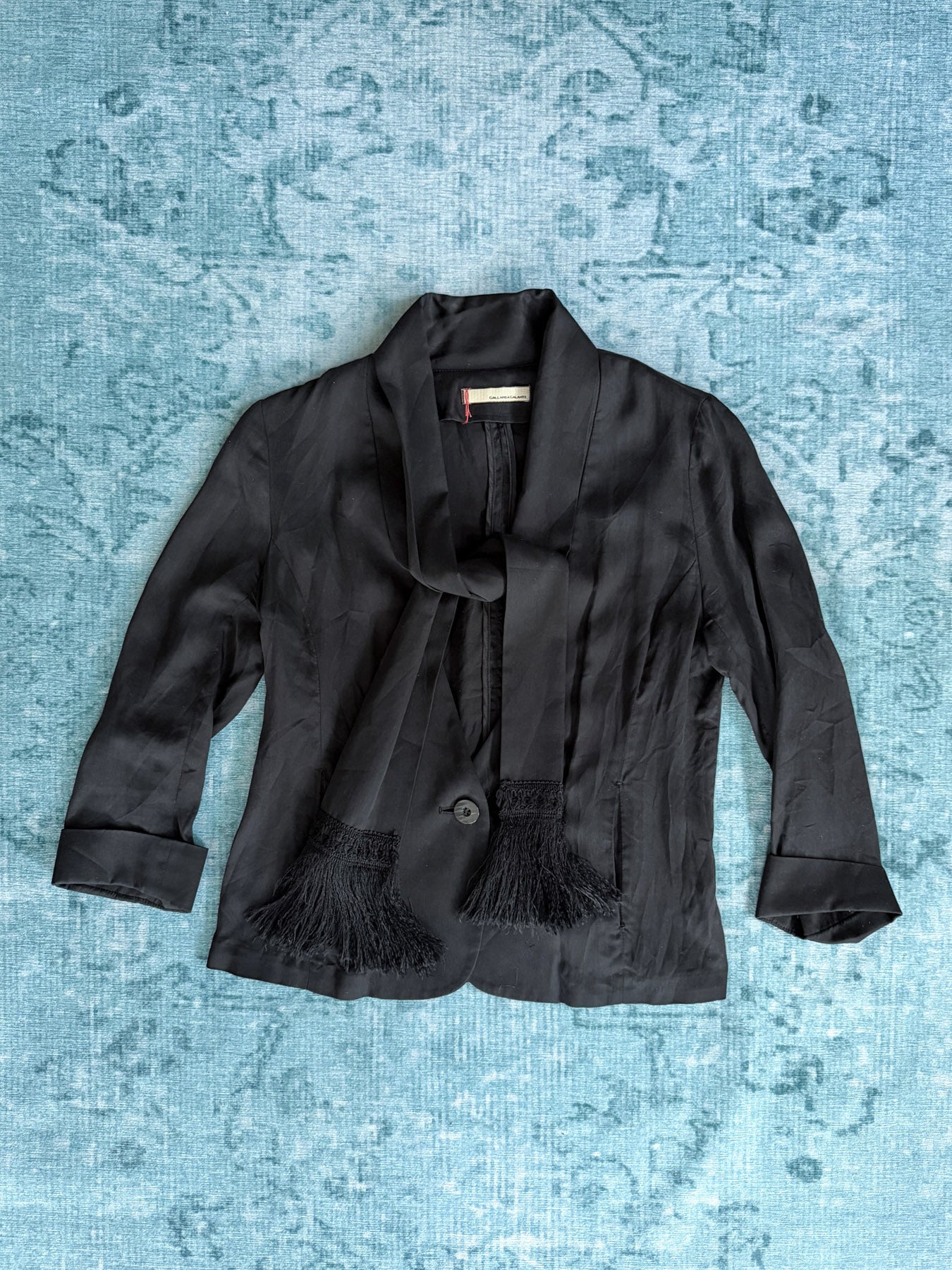 silk tassel blouse