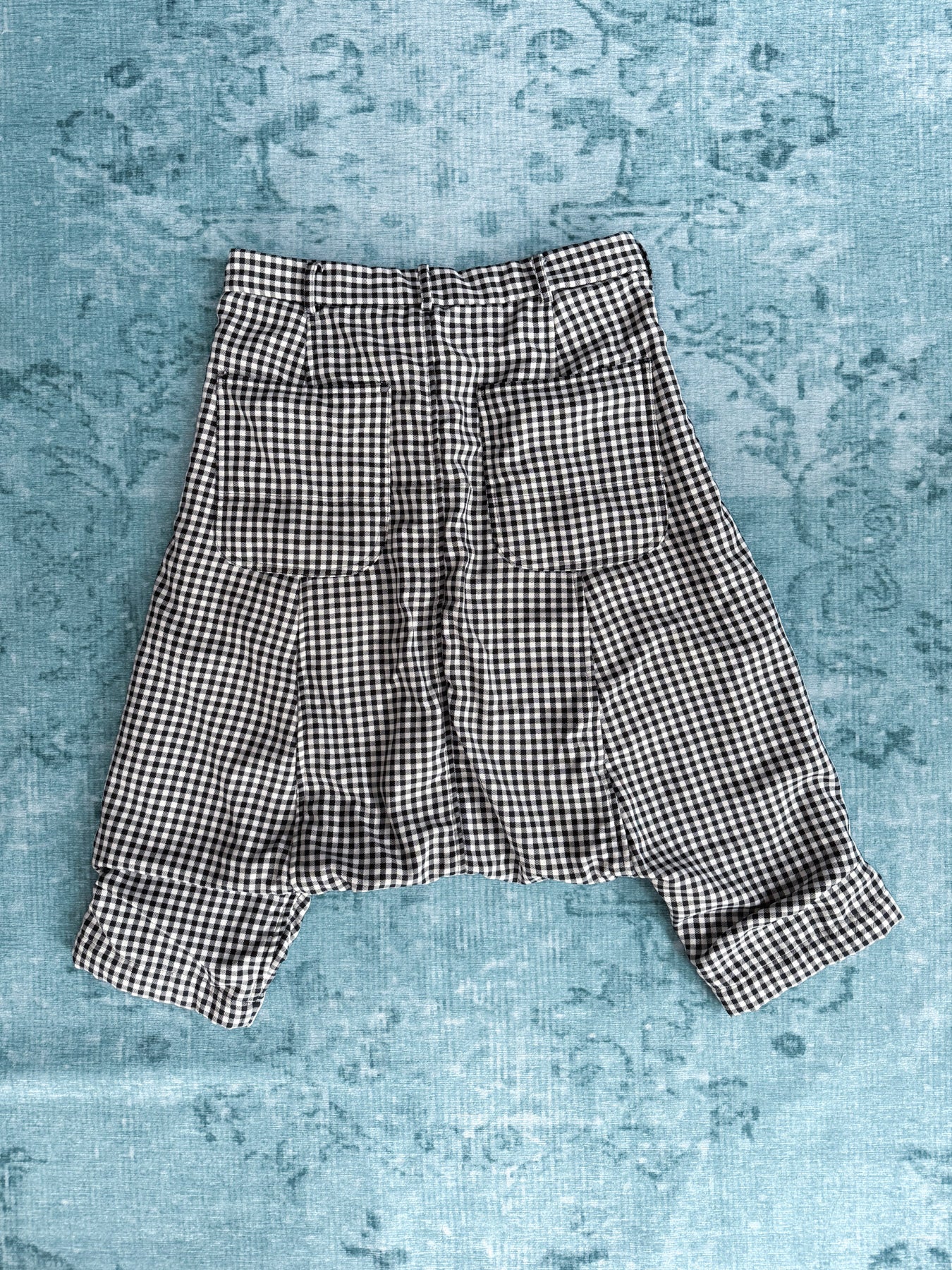 COMME DES GARÇONS GIRL drop-crotch checkered shorts