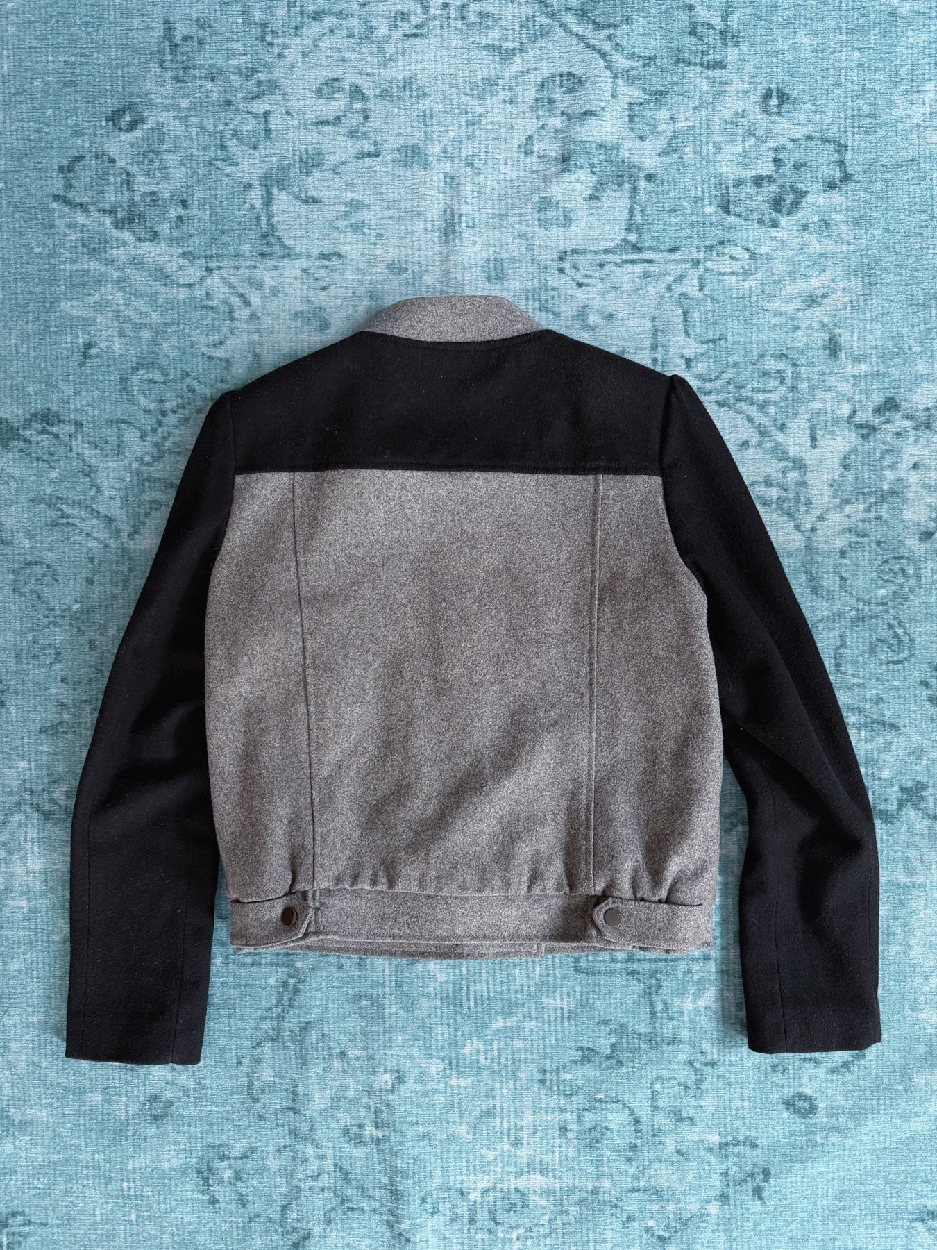 two-tone wool officer jacket