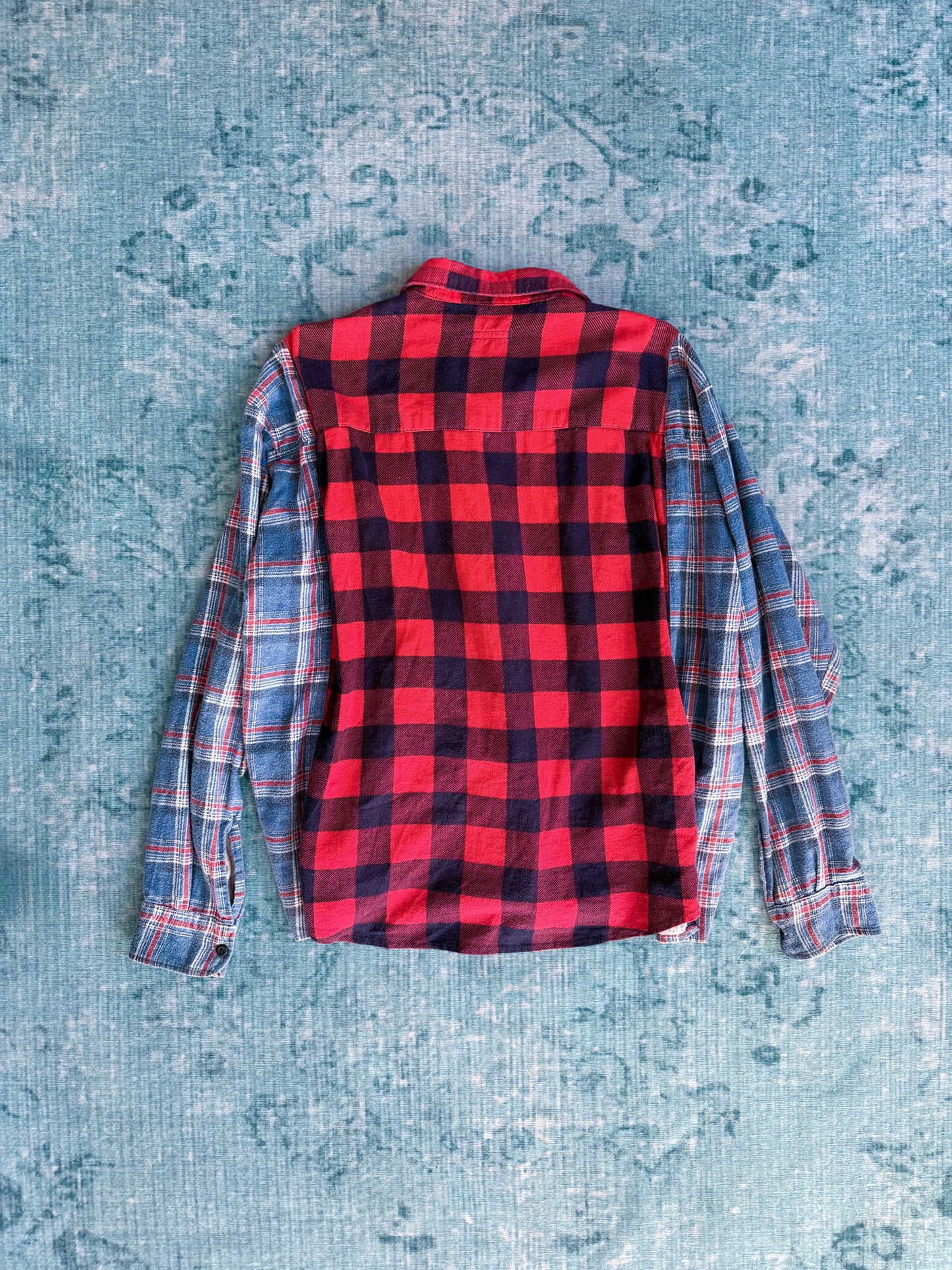 NEEDLES patchwork tartan shirt