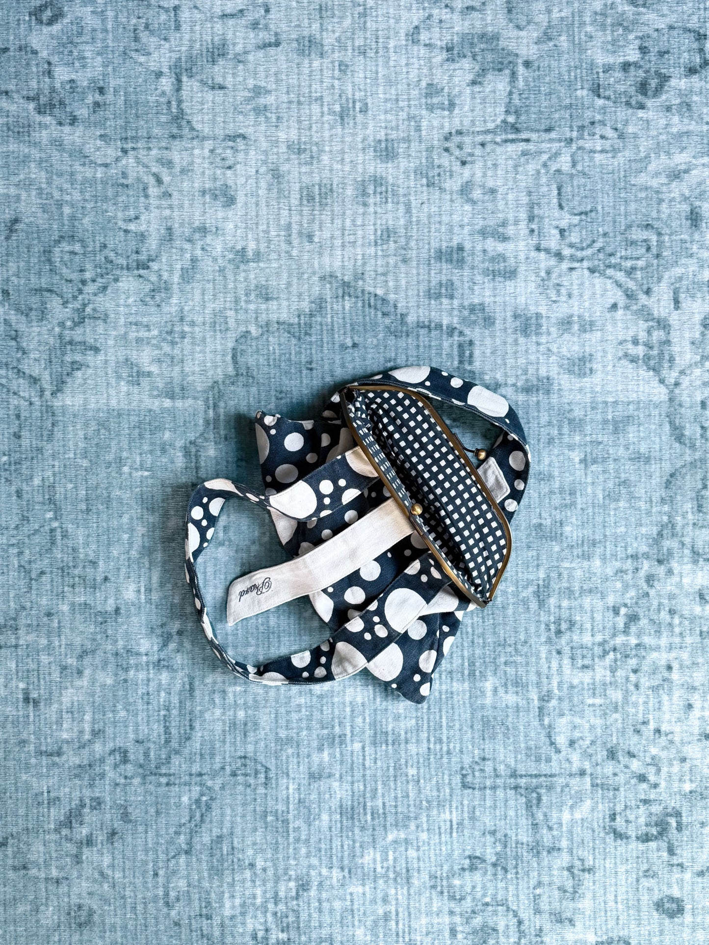 polka dot clasp mini bag