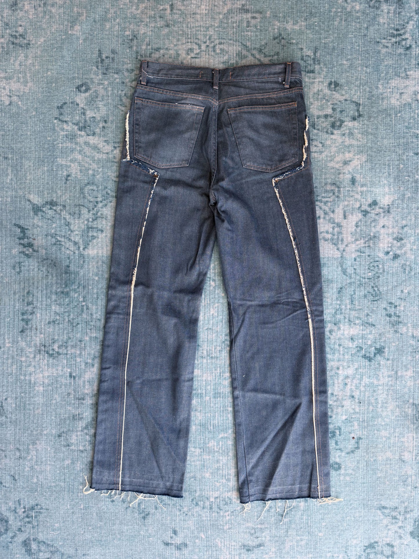 CAVALLI raw-edge straight denim jeans