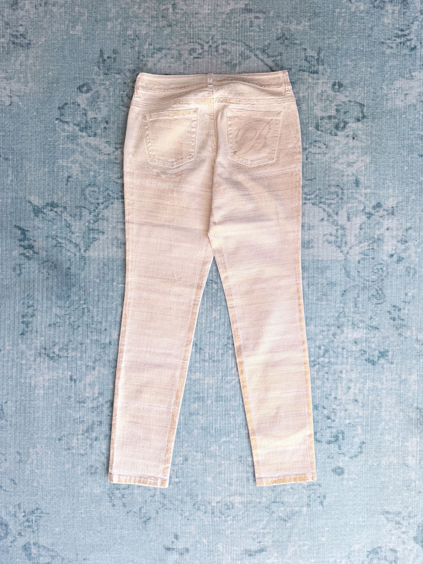 BLUMARINE glittery stripes skinny jeans