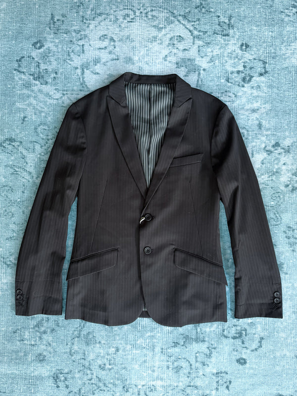 PPFM pinstripe skull rhinestone blazer