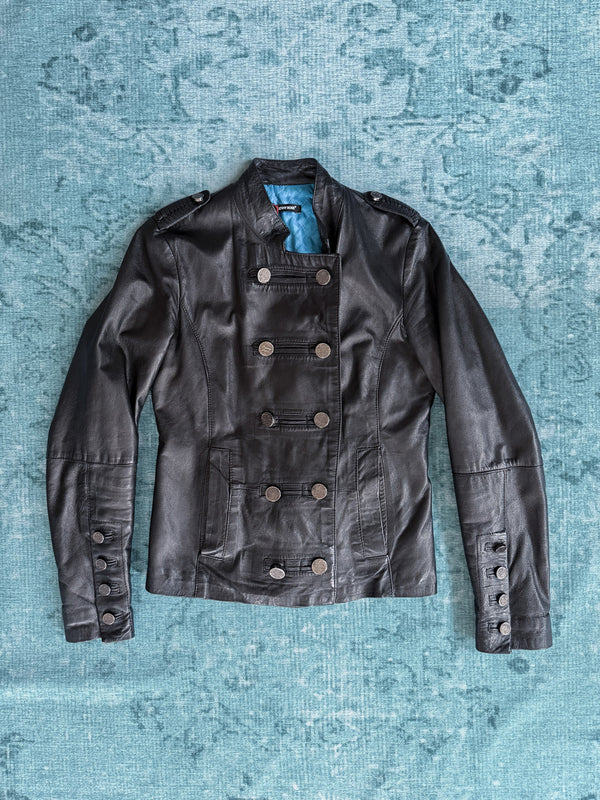 leather military jacket