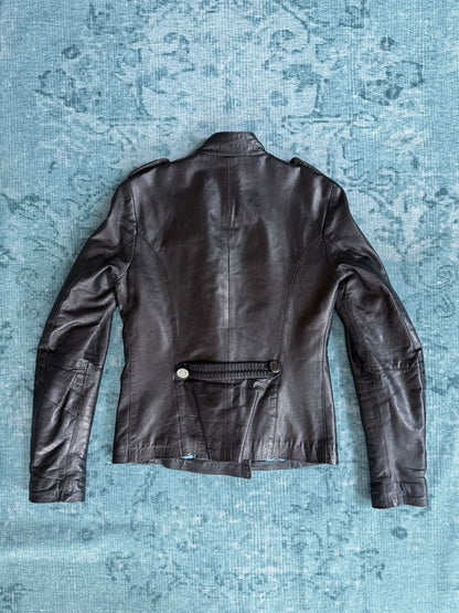 leather military jacket