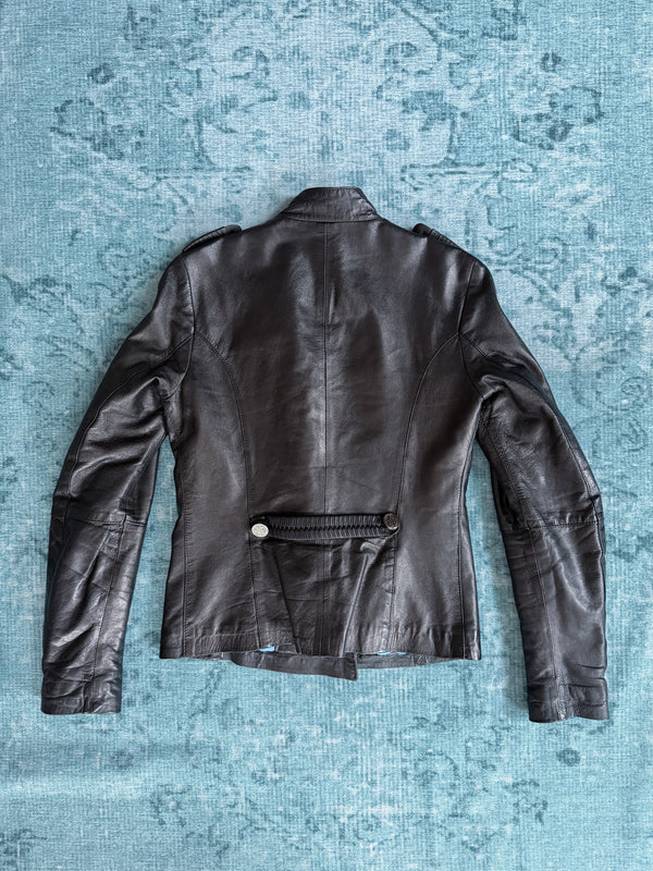 leather military jacket