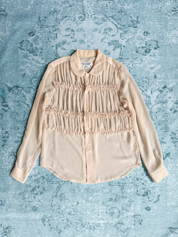 COMME DES GARÇONS COMME DES GARÇONS sheer ruffled shirt