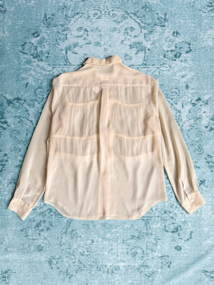 COMME DES GARÇONS COMME DES GARÇONS sheer ruffled shirt