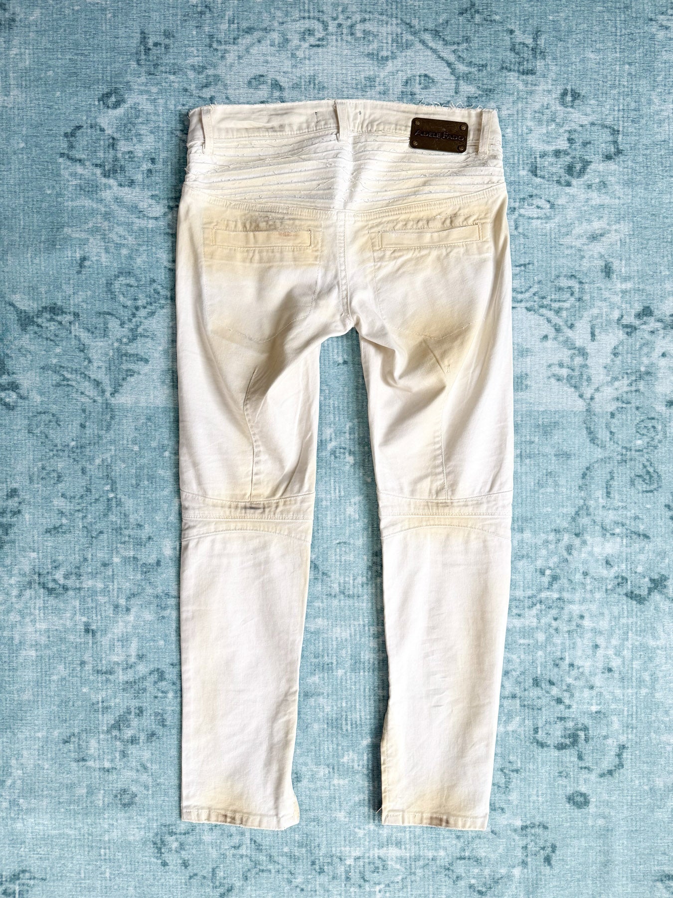 distressed biker jeans