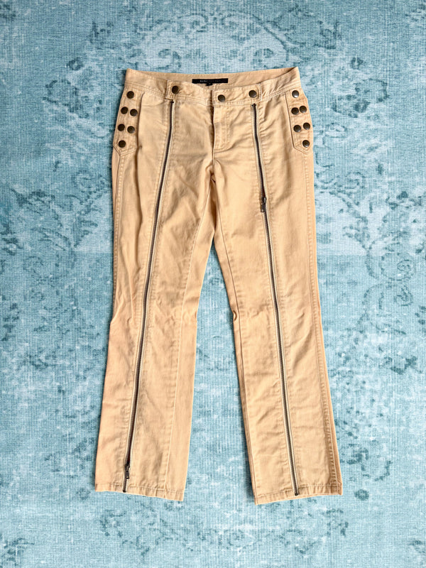 MARC JACOBS eyelet side-zip straight trousers