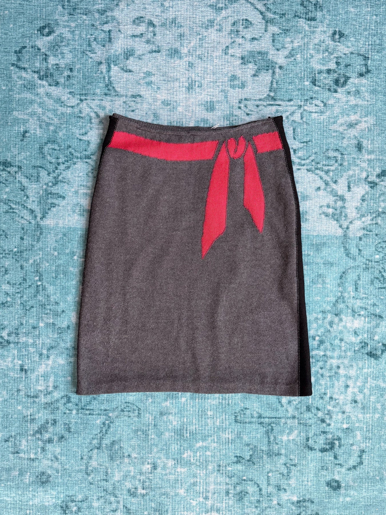 SONIA RYKIEL knit trompe-l'œil bow skirt