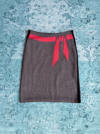 SONIA RYKIEL knit trompe-l'œil bow skirt