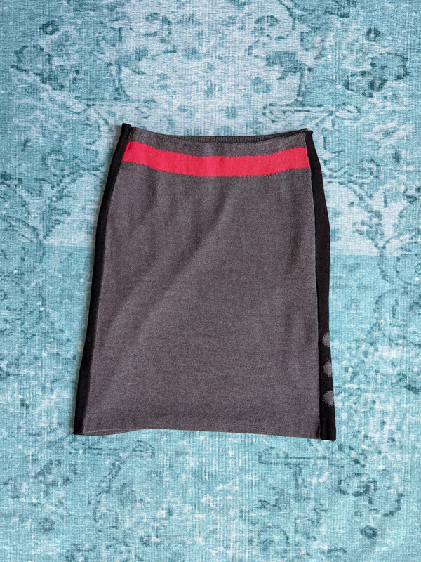 SONIA RYKIEL knit trompe-l'œil bow skirt