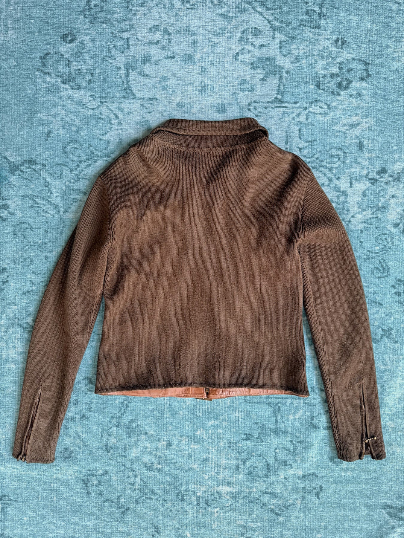 HYSTERIC GLAMOUR leather + knit biker jacket