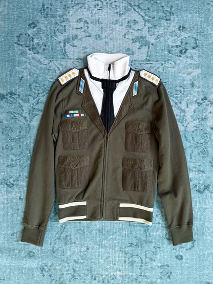 trompe-l'oeil military tracksuit