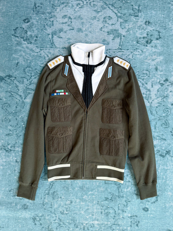 trompe-l'oeil military tracksuit