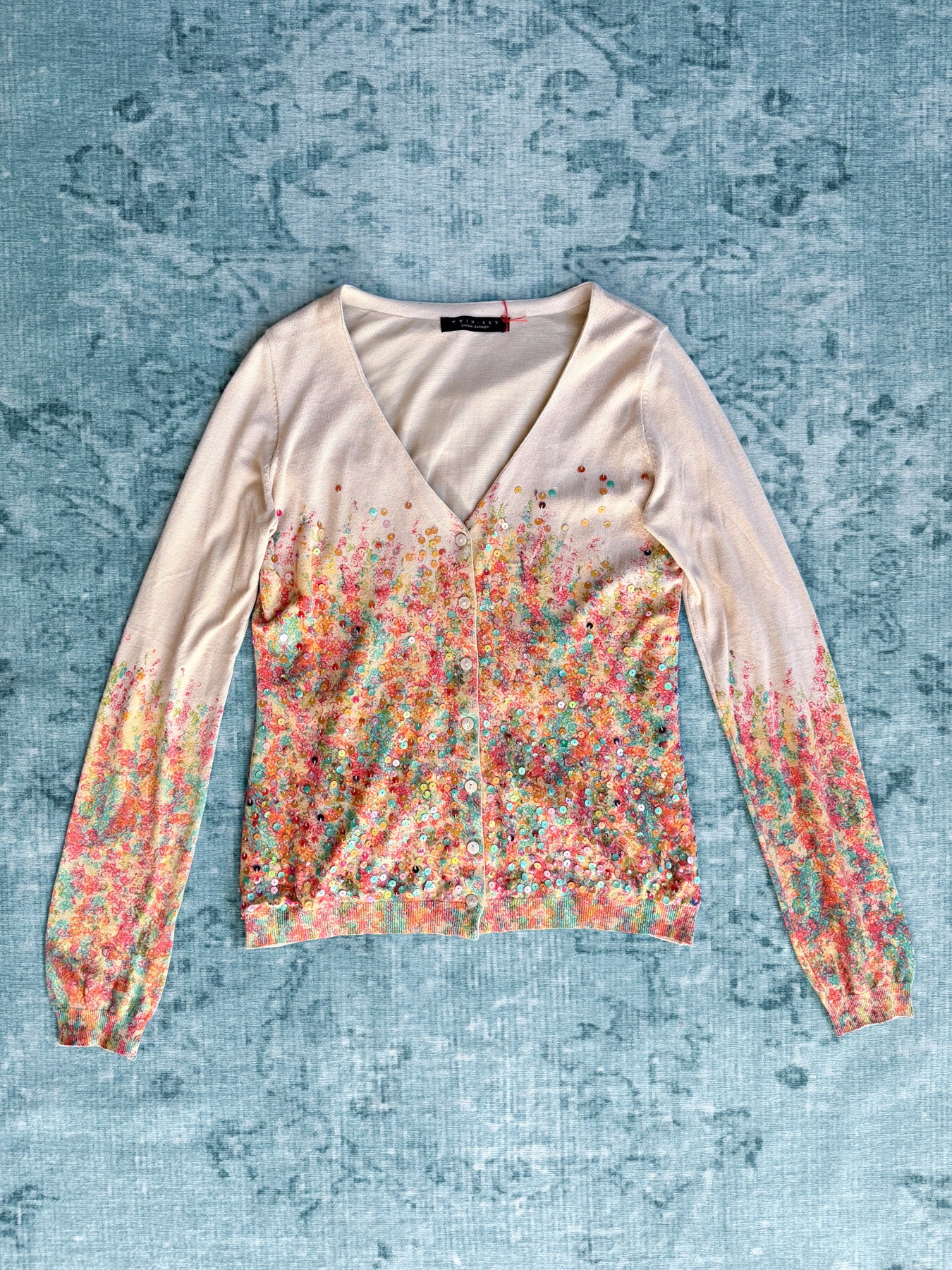 TWINSET sequin floral print cardigan