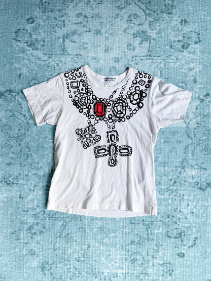 COMME DES GARÇONS illustrated jewel print shirt