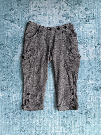 BLUMARINE herringbone print capri