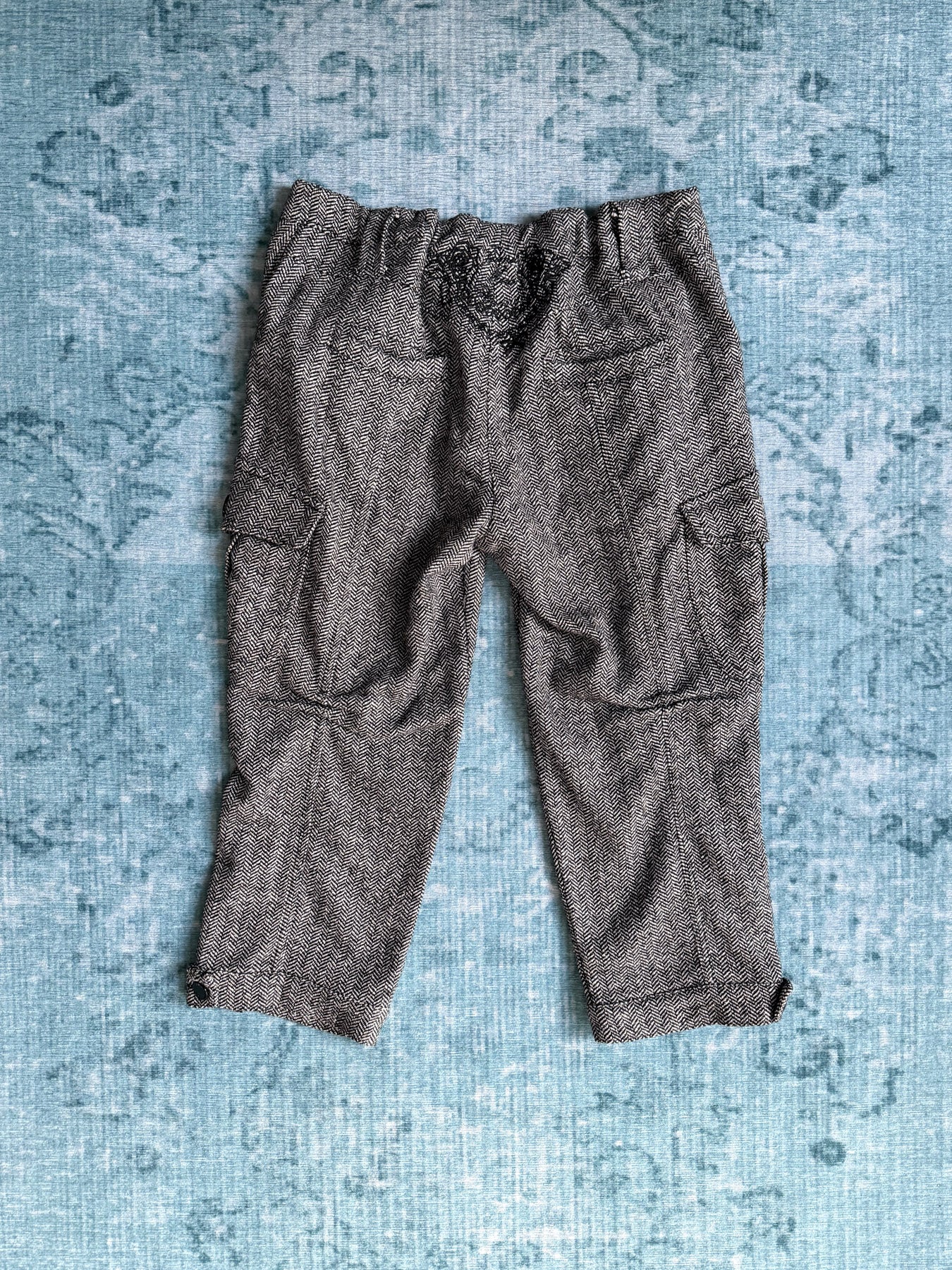BLUMARINE herringbone print capri