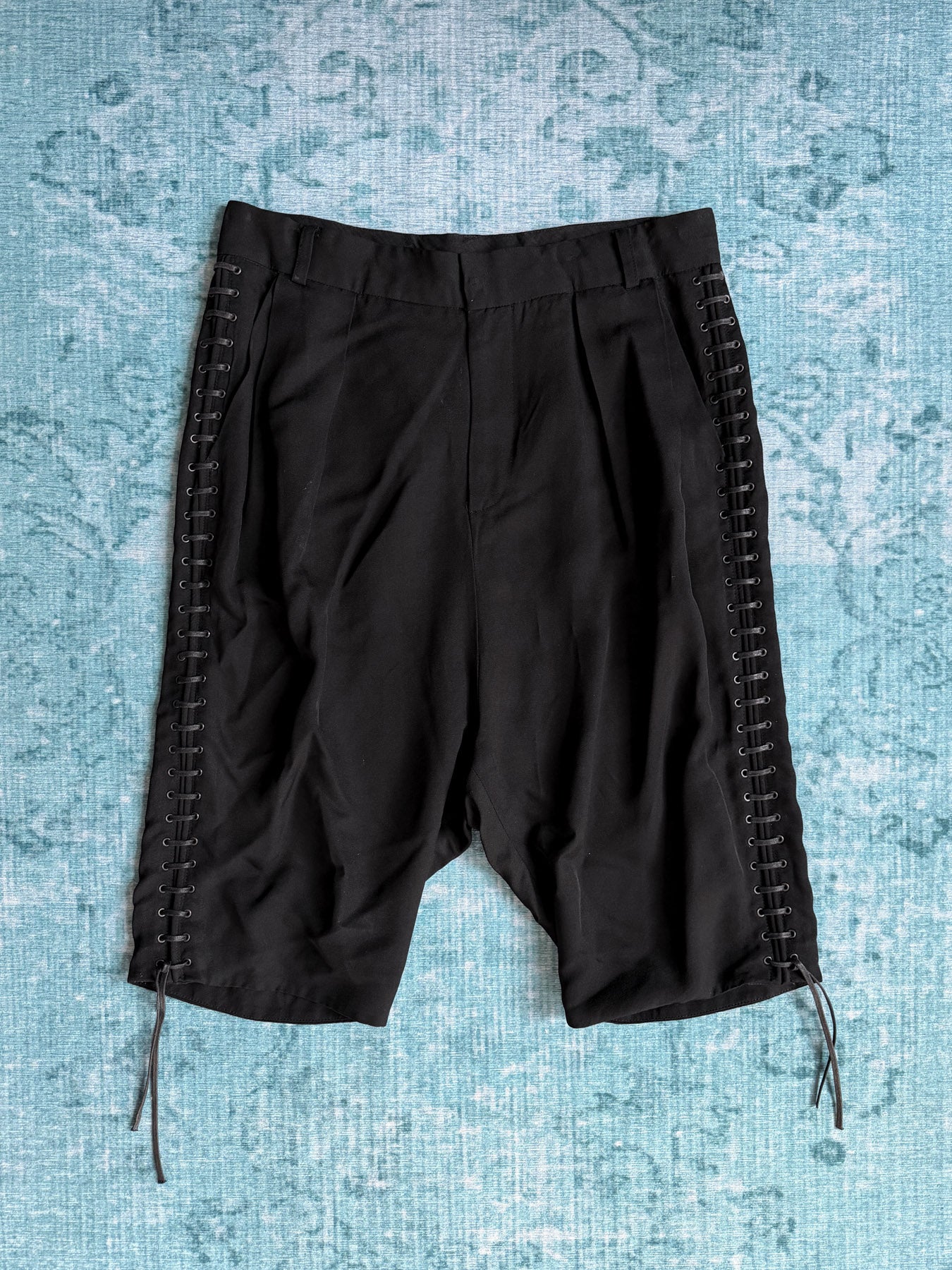 GAETANO NAVARRA side-laced drop-crotch shorts