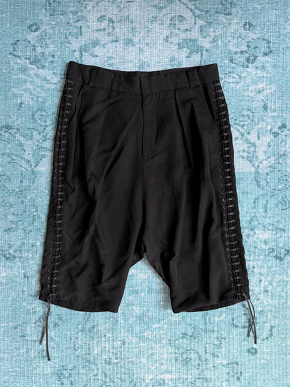 GAETANO NAVARRA side-laced drop-crotch shorts