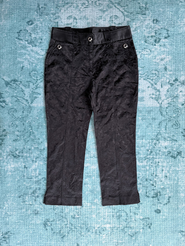 DOLCE & GABBANA jacquard embroidery cropped trousers