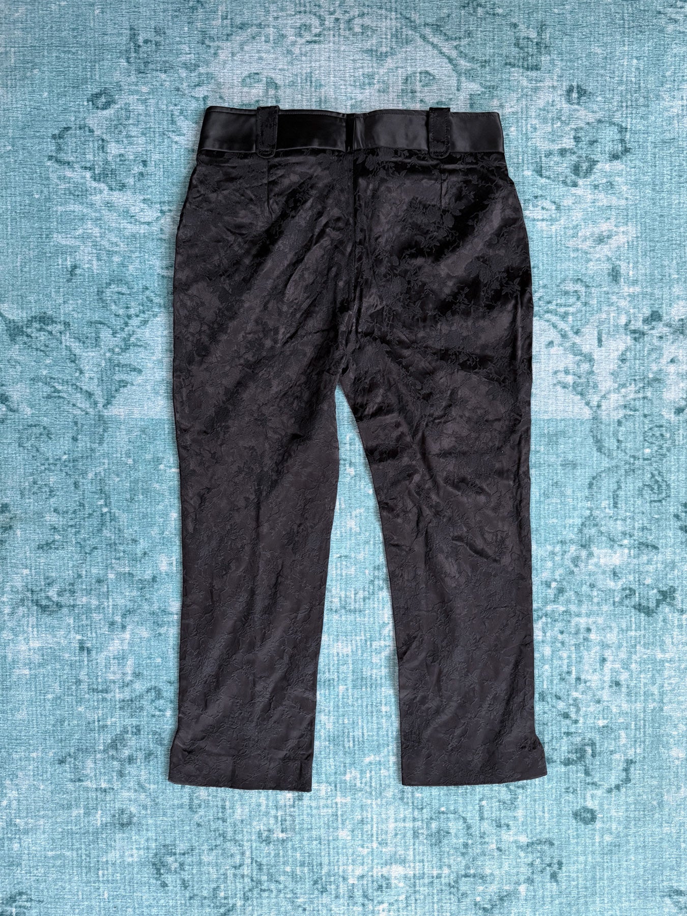 DOLCE & GABBANA jacquard embroidery cropped trousers
