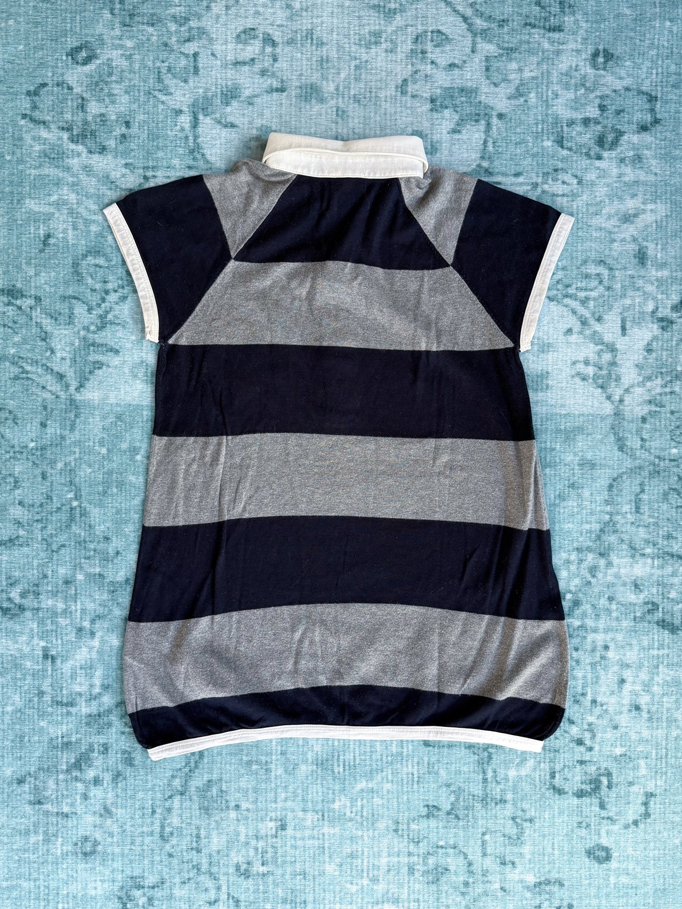 lion-crest striped polo