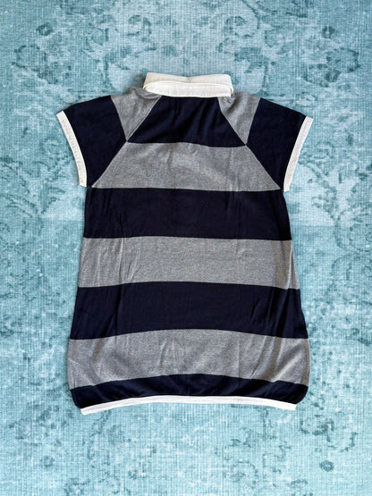 lion-crest striped polo