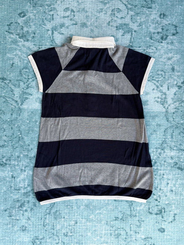 lion-crest striped polo