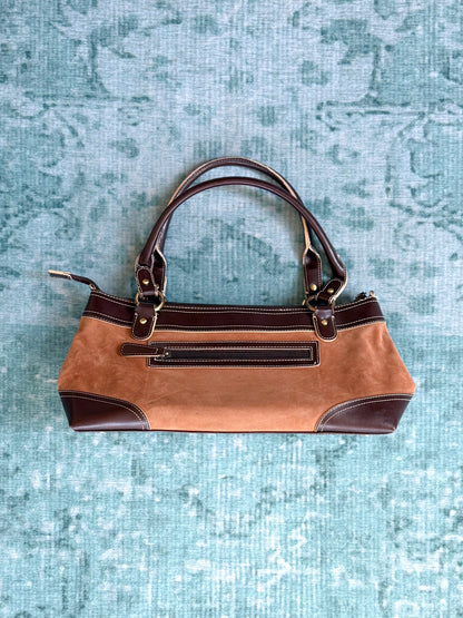 leather calf hair mini bag