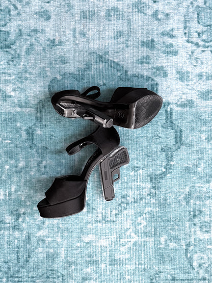 CHANEL 2009 miami vice gun heels