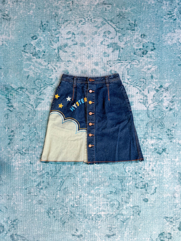 HYSTERIC GLAMOUR denim star-print skirt
