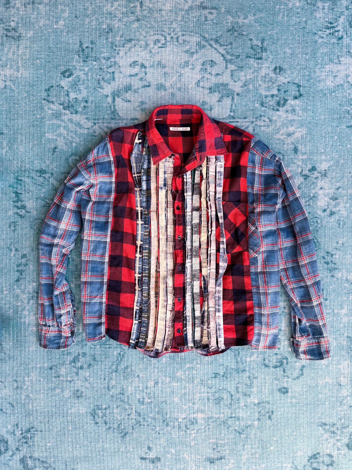 NEEDLES patchwork tartan shirt