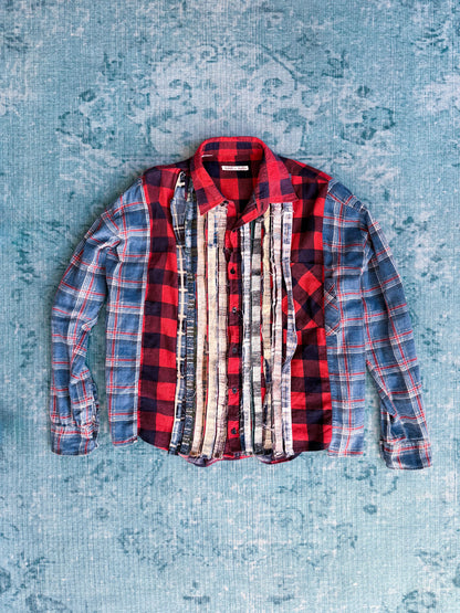 NEEDLES patchwork tartan shirt