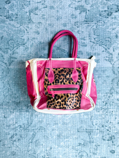 phantom leopard print trompe l'oeil bag