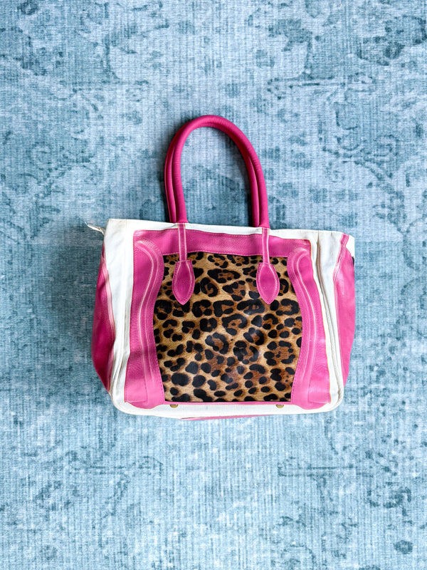 phantom leopard print trompe l'oeil bag
