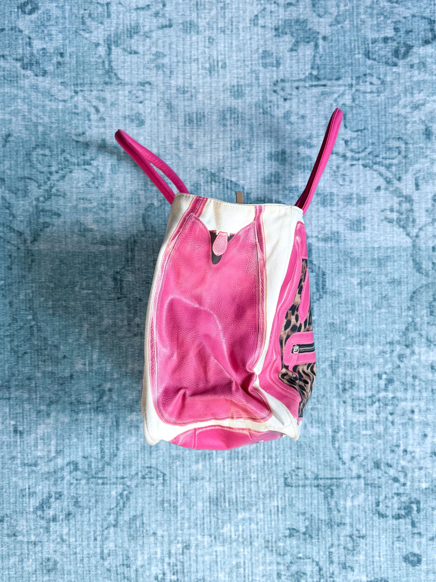 phantom leopard print trompe l'oeil bag