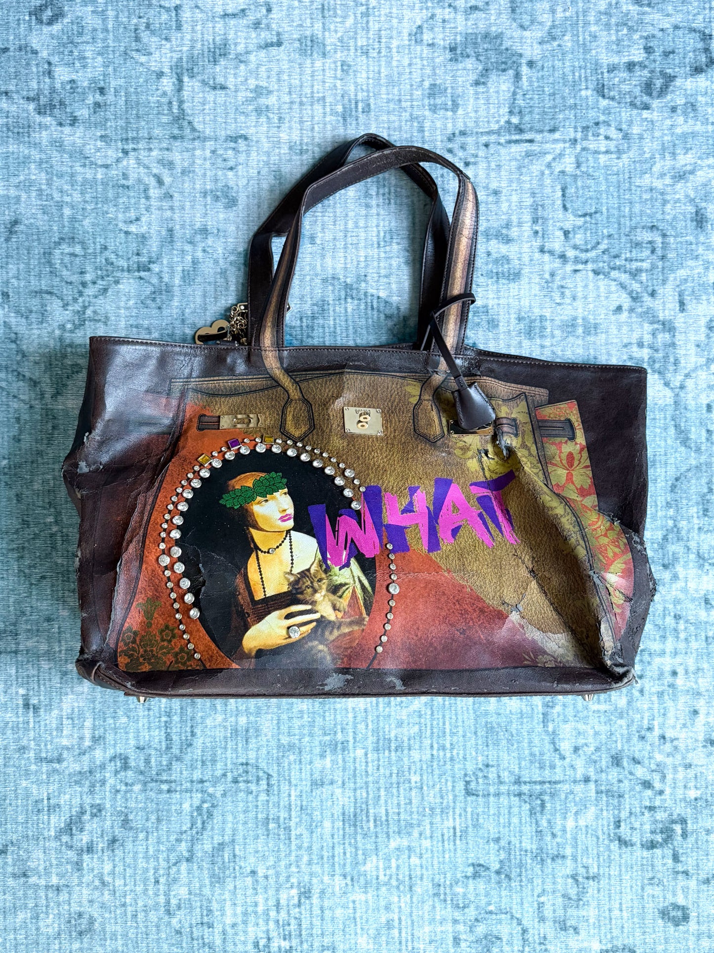 birkin victorian print trompe l'oeil bag