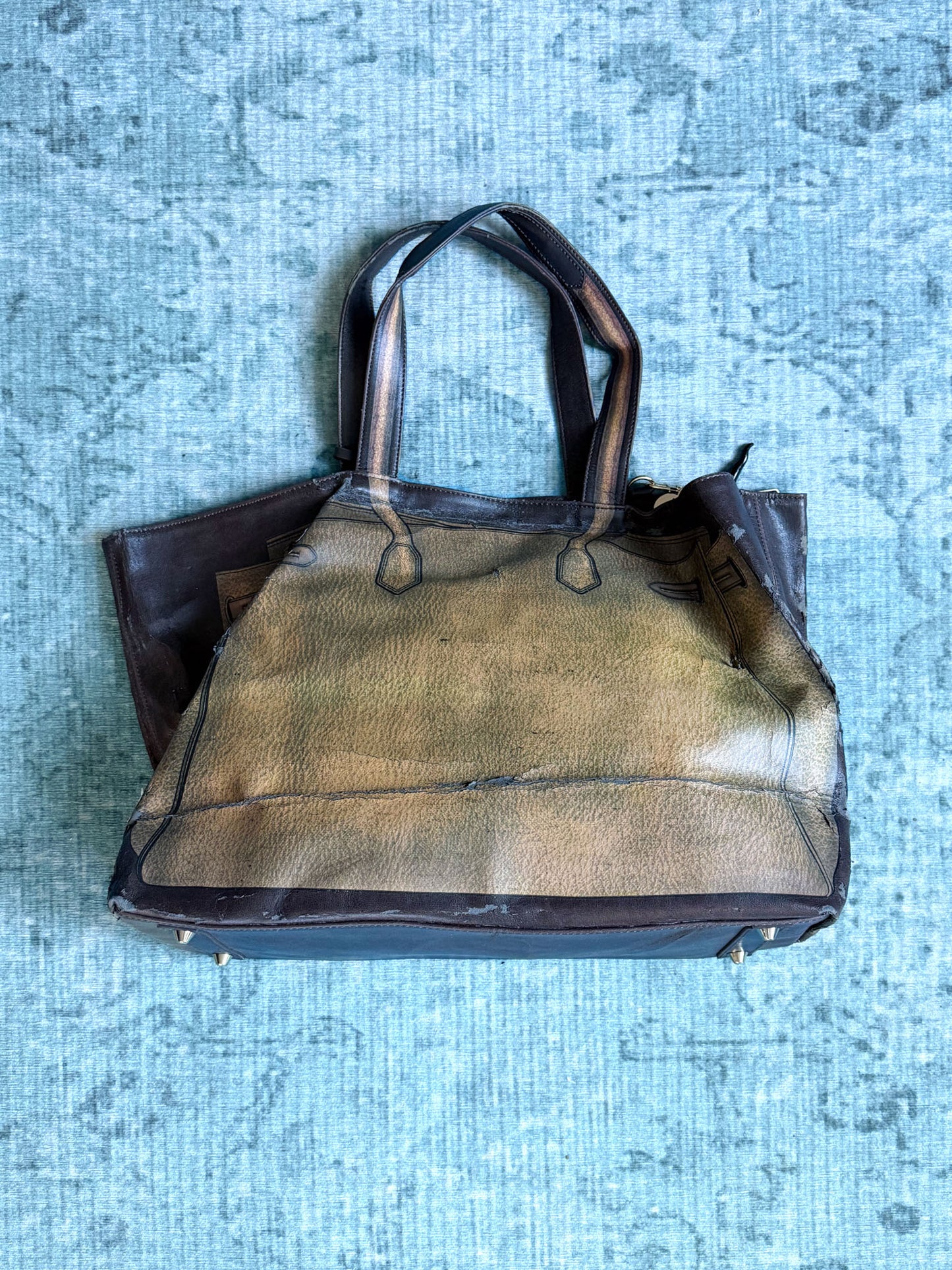 birkin victorian print trompe l'oeil bag