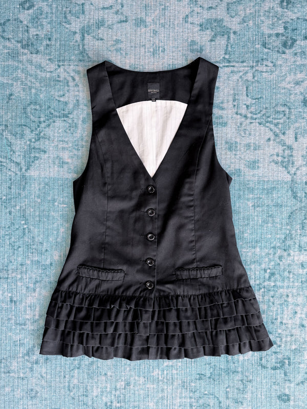 ruffle tuxedo dress