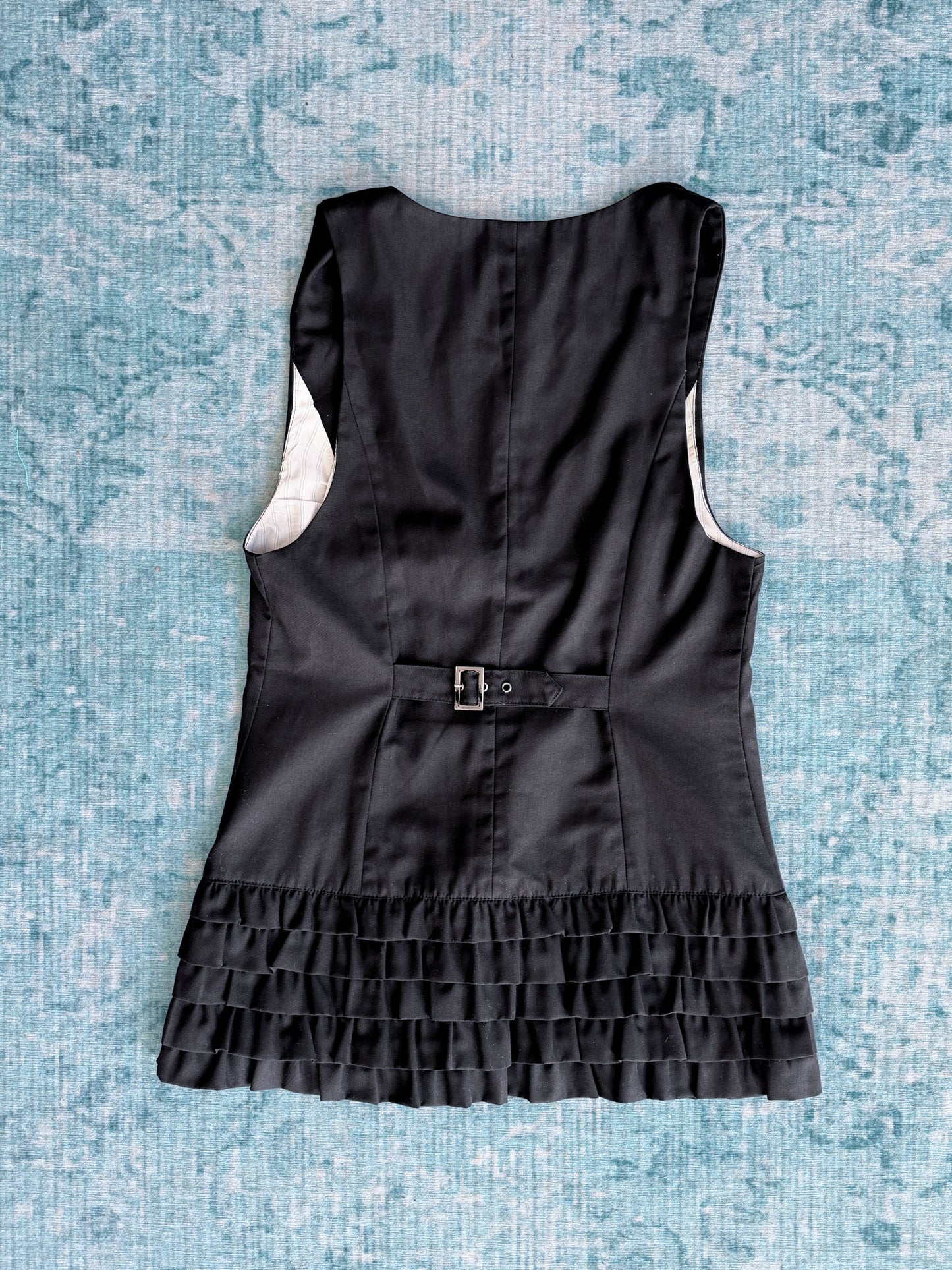 ruffle tuxedo dress
