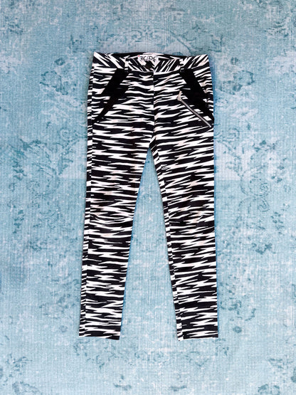 JC DE CASTELBAJAC zebra-print skinny trousers
