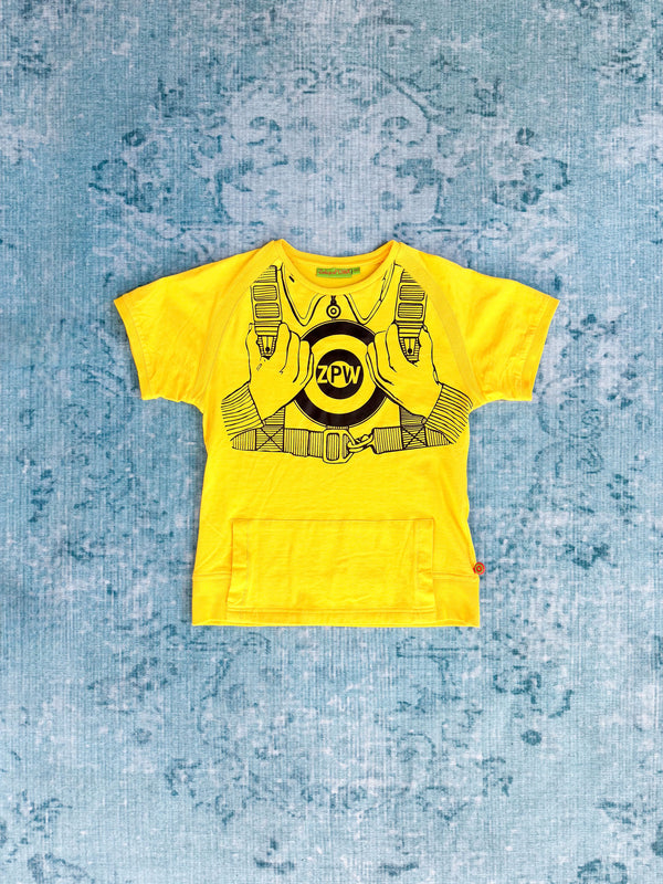 ZULUPAPUWA graphic-print kangaroo-pocket boxy tee