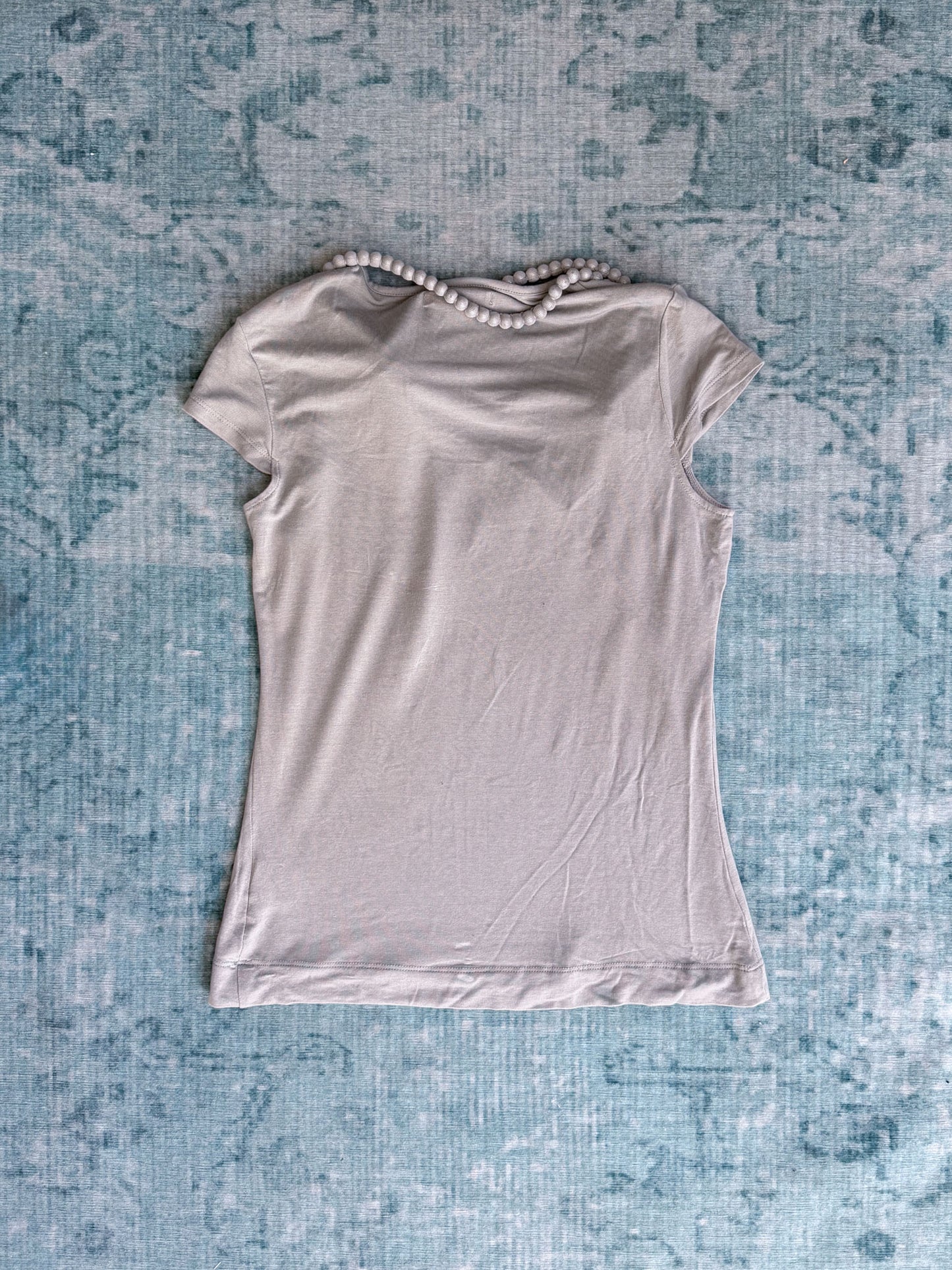 beaded-necklace jersey tee