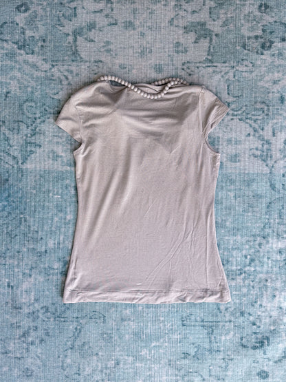 beaded-necklace jersey tee