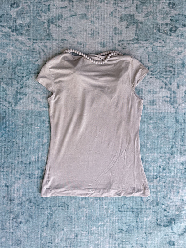 beaded-necklace jersey tee