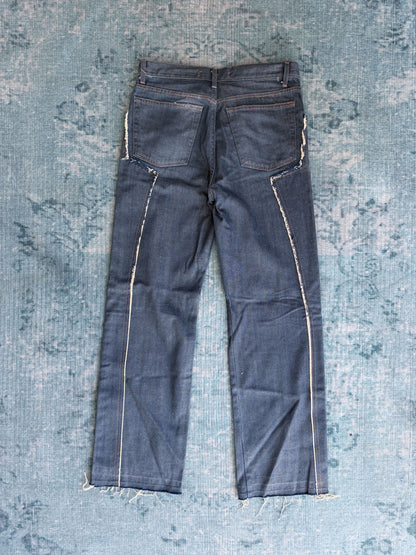 CAVALLI raw-edge straight denim jeans